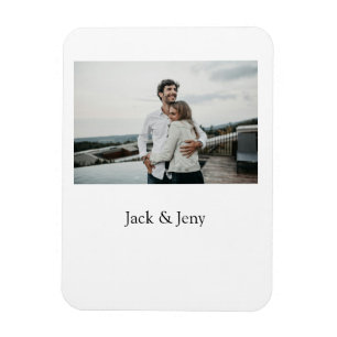 Simple minimal colourful add name photo text cust magnet