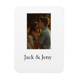 Simple minimal colourful add name photo text cust magnet