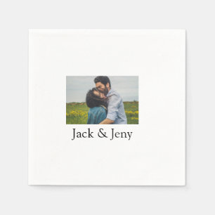 Simple minimal colourful add  name photo text cust napkin