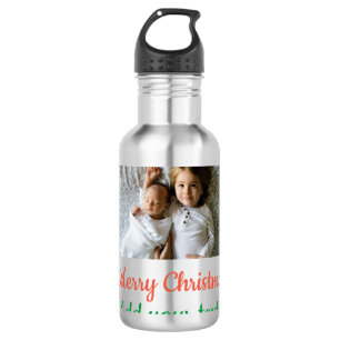 Simple minimal colourful add your name text image 532 ml water bottle