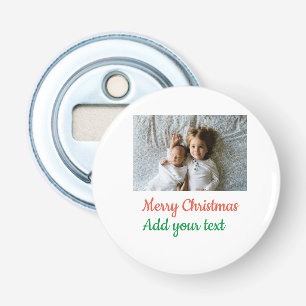 Simple minimal colourful add your name text image bottle opener