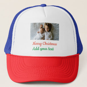 Simple minimal colourful add your name text image trucker hat