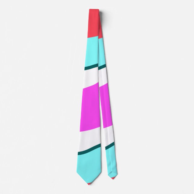 simple minimal colourful red custom personalised t tie (Front)