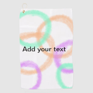 Simple minimal colourful watercolor circle balls golf towel