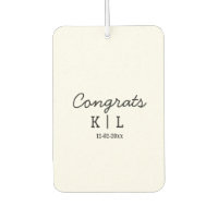 Simple minimal congrats add letters monogram date