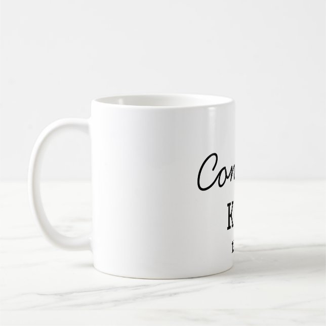 Simple minimal congrats add letters monogram date coffee mug (Left)