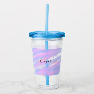 Simple minimal congratulations add your text name acrylic tumbler