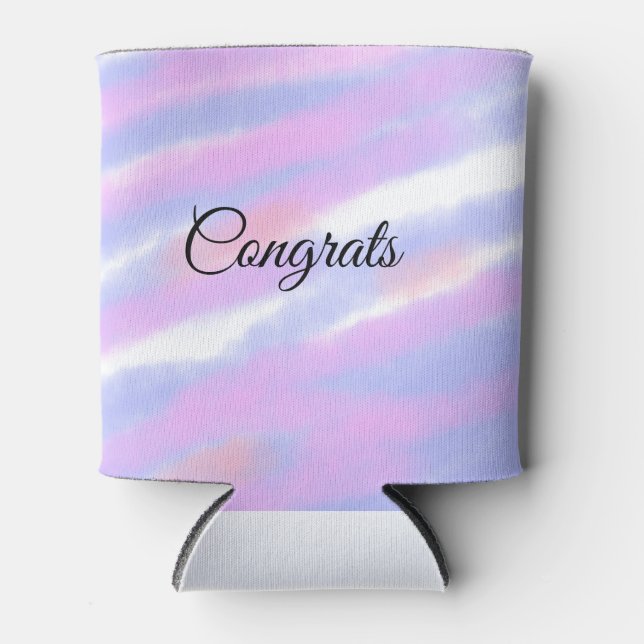 Simple minimal congratulations add your text name  can cooler (Front)