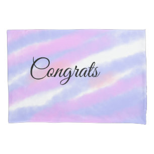 Simple minimal congratulations add your text name pillowcase