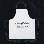 Simple minimal congratulations graduation add your apron<br><div class="desc">design</div>