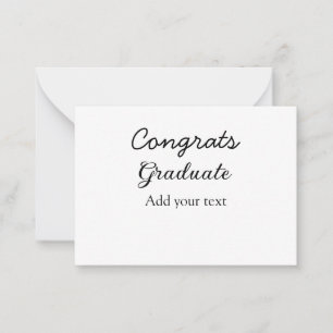 Simple minimal congratulations graduation add your card