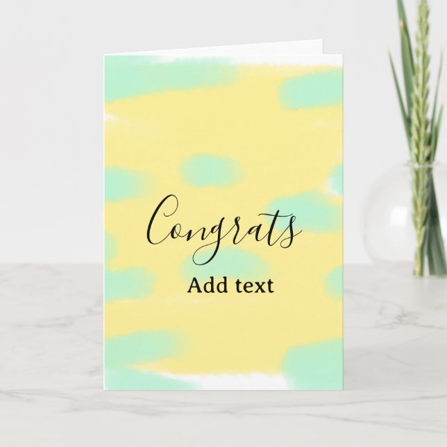 Simple minimal congratulations graduation add your card (Front)