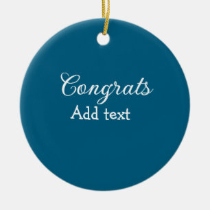 Simple minimal congratulations graduation add your ceramic tree decoration