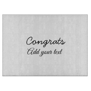 Simple minimal congratulations graduation add your cutting board