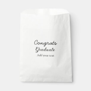Simple minimal congratulations graduation add your favour bags