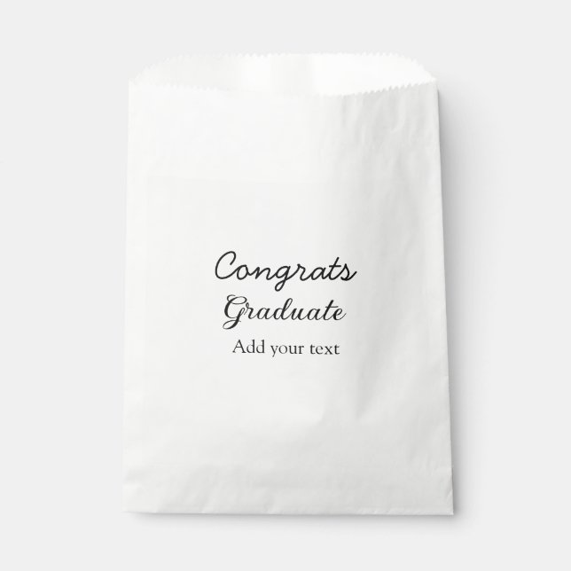 Simple minimal congratulations graduation add your favour bags (Front)