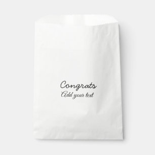 Simple minimal congratulations graduation add your favour bags