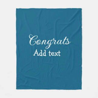 Simple minimal congratulations graduation add your fleece blanket