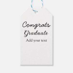 Simple minimal congratulations graduation add your gift tags