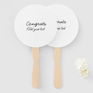 Simple minimal congratulations graduation add your hand fan