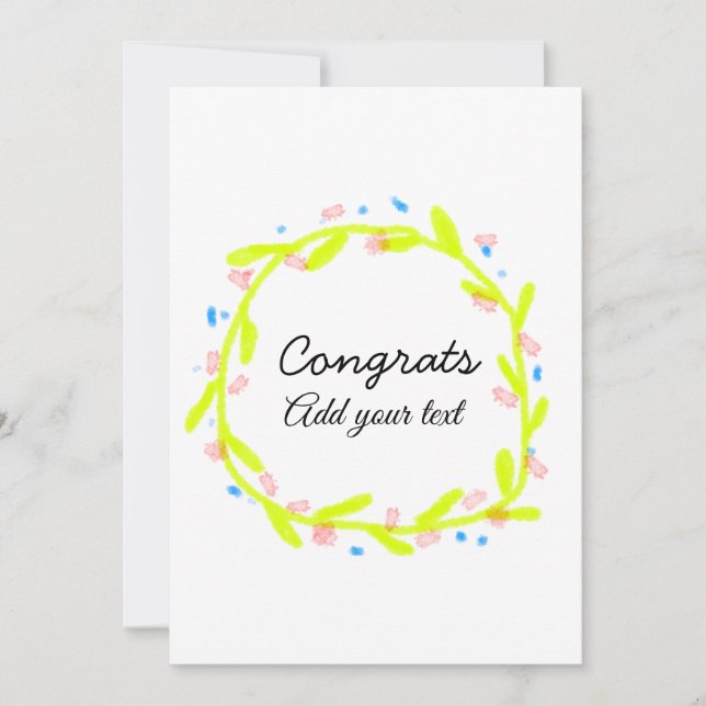 Simple minimal congratulations graduation add your invitation (Front)