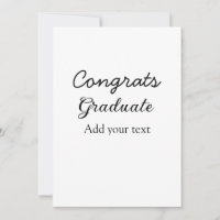 Simple minimal congratulations graduation add your