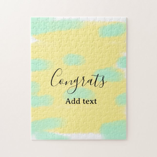 Simple minimal congratulations graduation add your jigsaw puzzle (Vertical)