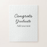 Simple minimal congratulations graduation add your jigsaw puzzle<br><div class="desc">design</div>