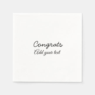 Simple minimal congratulations graduation add your napkin