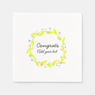 Simple minimal congratulations graduation add your napkin