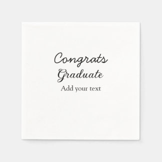 Simple minimal congratulations graduation add your napkin