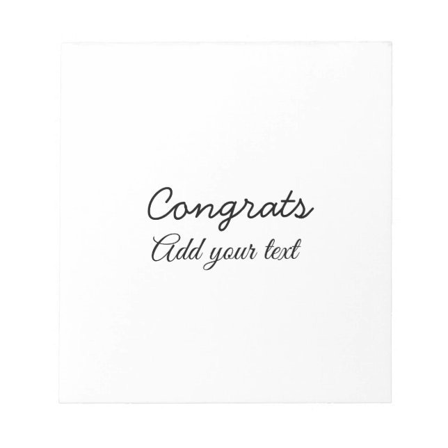 Simple minimal congratulations graduation add your notepad (Front)