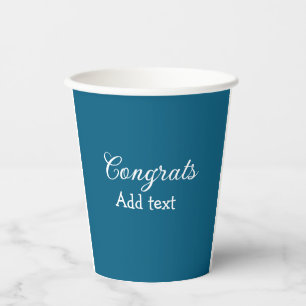 Simple minimal congratulations graduation add your paper cups