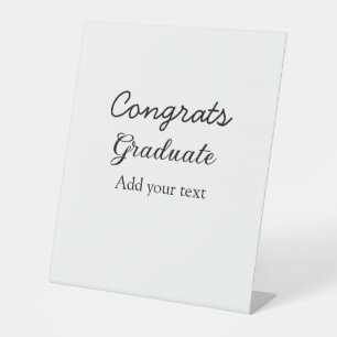 Simple minimal congratulations graduation add your pedestal sign