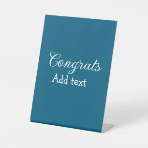 Simple minimal congratulations graduation add your pedestal sign