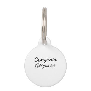 Simple minimal congratulations graduation add your pet tag