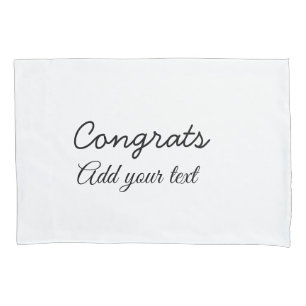 Simple minimal congratulations graduation add your pillowcase