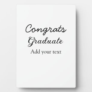 Simple minimal congratulations graduation add your plaque