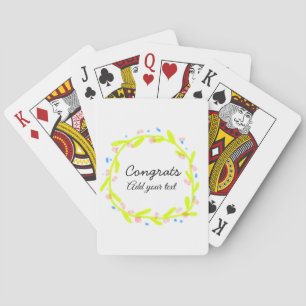 Simple minimal congratulations graduation add your playing cards