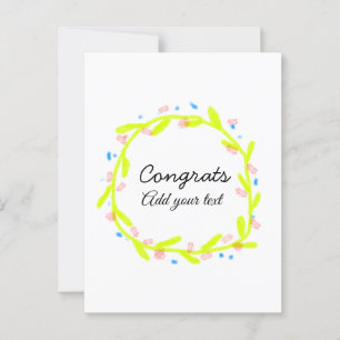 Simple minimal congratulations graduation add your postcard