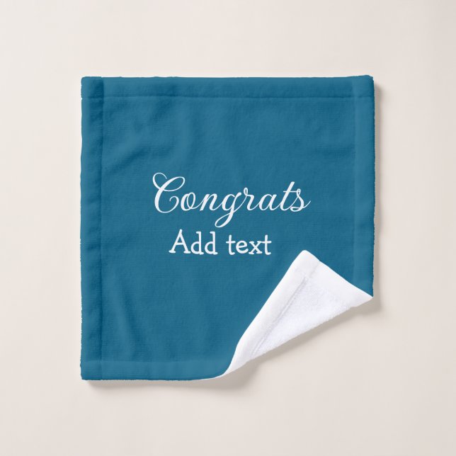 Simple minimal congratulations graduation add your wash cloth (Wash Cloth)