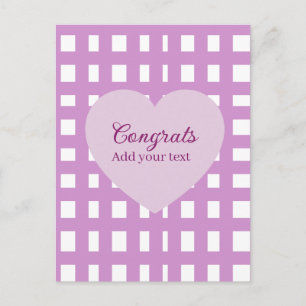 Simple minimal congratulations graduation purple s postcard