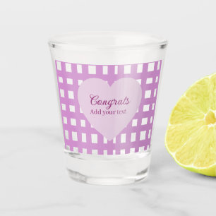Simple minimal congratulations graduation purple s shot glass
