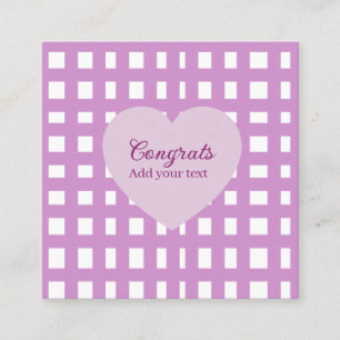 Simple minimal congratulations graduation purple s square business card