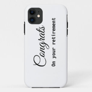 Simple minimal congratulations retirement add name Case-Mate iPhone case