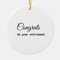 Simple minimal congratulations retirement add name