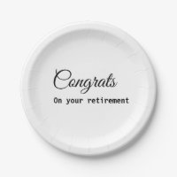 Simple minimal congratulations retirement add name