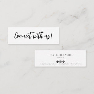 Simple Minimal Contact With Us Insert Card