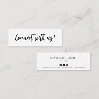 Simple Minimal Contact With Us Insert Card