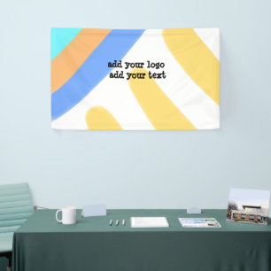 simple minimal custom add your logo address websit banner